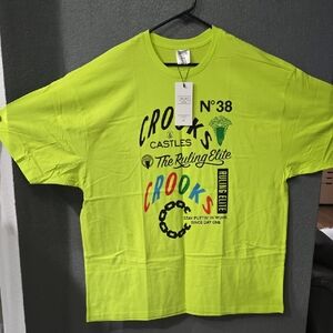 Crooks & Castles Bright Green Graphic Tee